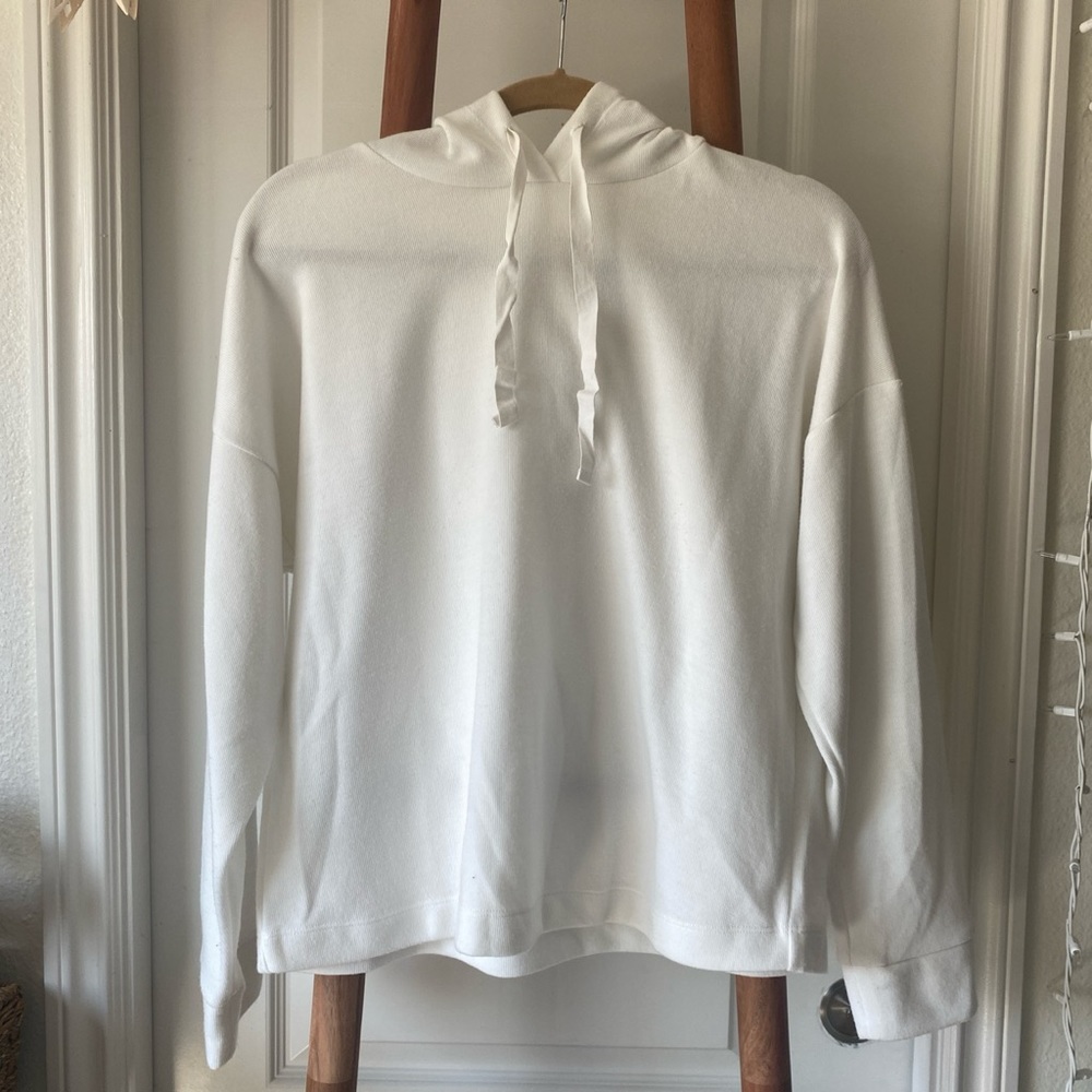 Pure white hoodie